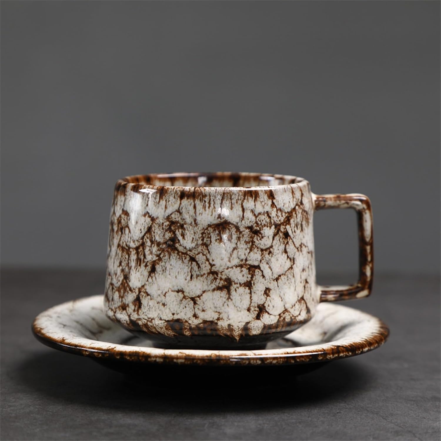 JIKANNOYA コーヒーカップ 陶器 ソーサー セット セラミック カップ