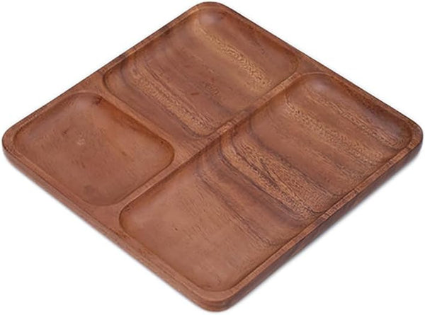 トレイ 仕切り 果物皿 茶盤 ウォールナット トレー 木製 おしゃれ フルーツプレート 茶席 天然素材 胡桃色 クルミ サービングトレイ ナチュラル 盆 多用途 茶席 キッチン雑貨 ギフトにも クルミ トレイ 中国茶器 急須置き 漆塗り 木目 TM02