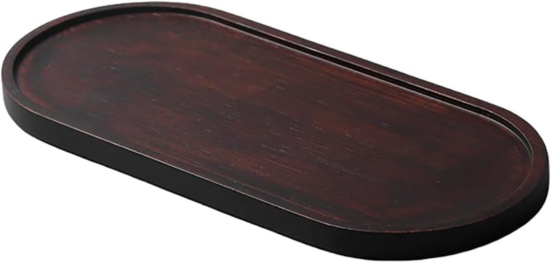 MIYUNO トレー 竹製 茶席 お盆 おぼん 方形 トレイ 小物入れ 茶道具 茶托 おしゃれ 盛器 小物入れ 茶道具 お皿 小皿 豆皿 胡桃色 カフェトレー ティートレー 中国茶器 急須置き お洒落 おしゃれ