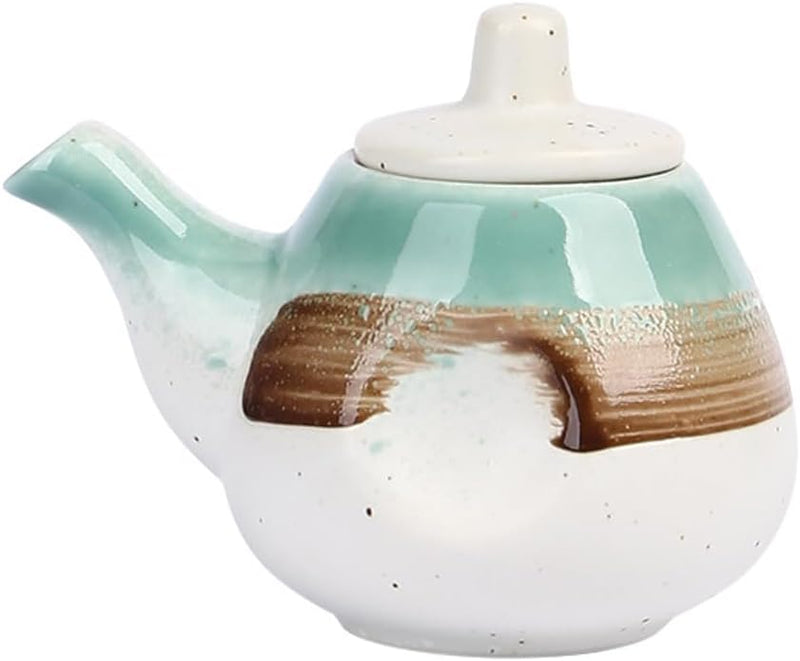 MIYUNO 醤油差し 陶器 醤油 陶器製 しょうゆ差し 和風 ソース 調味料入れ おしゃれ ドレッシング ボトル 調味料ポット 和食器 料理 酢 油入れ オイル容器 料理用 サラダ 高温耐性 漏れ防止 200ml 食卓用 刺身 ラーメン プレゼント カラー7