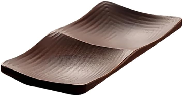 MIYUNO トレー 木製 茶席 仕切り お盆 おぼん 長方形 トレイ 小物入れ 茶道具 茶托 おしゃれ 盛器 ガラス皿 小物入れ 茶道具 お皿 小皿 豆皿 ドライフルーツ 胡桃色 竹製 ティートレー 中国茶器 急須置き お洒落 おしゃれ