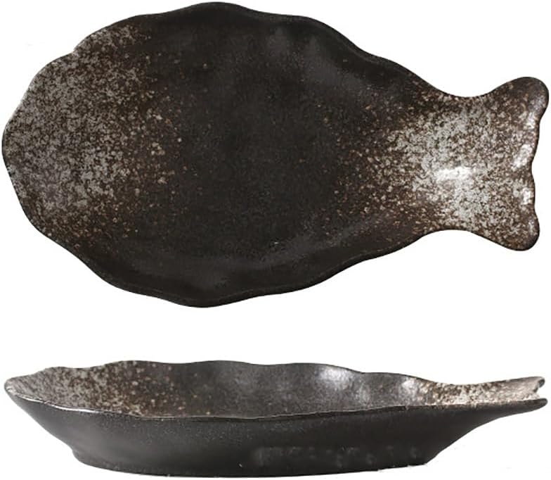 魚の皿 5枚セット 陶器 お皿セット すし 焼き物皿 魚 皿 刺身皿 焼き魚皿 寿司皿 長皿 魚料理 和食 揚げ物 お茶 ソース入 薬味壺 長方形 プレート 食器 レストラン 居酒屋 和風 磁器 おしゃれ yuxingp