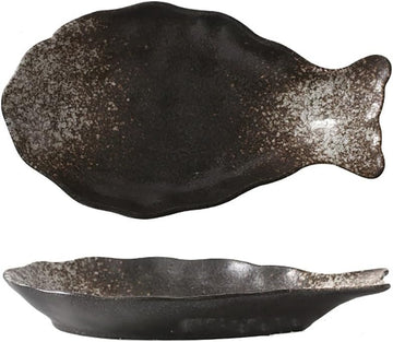 魚の皿 5枚セット 陶器 お皿セット すし 焼き物皿 魚 皿 刺身皿 焼き魚皿 寿司皿 長皿 魚料理 和食 揚げ物 お茶 ソース入 薬味壺 長方形 プレート 食器 レストラン 居酒屋 和風 磁器 おしゃれ yuxingp