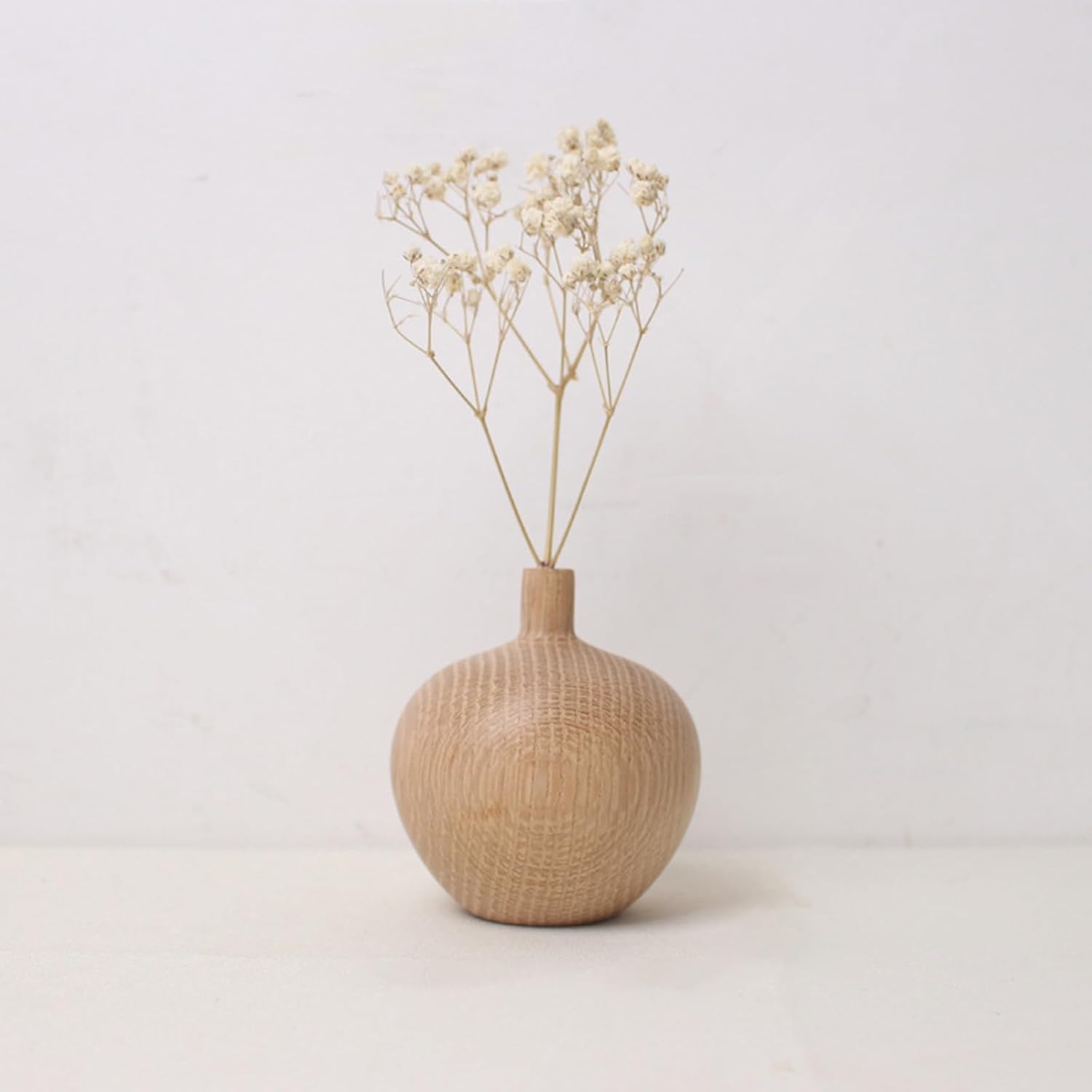 花瓶 木製 一輪挿し フラワーベース 小さい ミニサイズ 割れない flower vase おしゃれ 生け花 花器 インテリア飾り 寝室 造花用 装飾家の装飾 和風花瓶 (穴直径4.5cm、4.5*7cm)