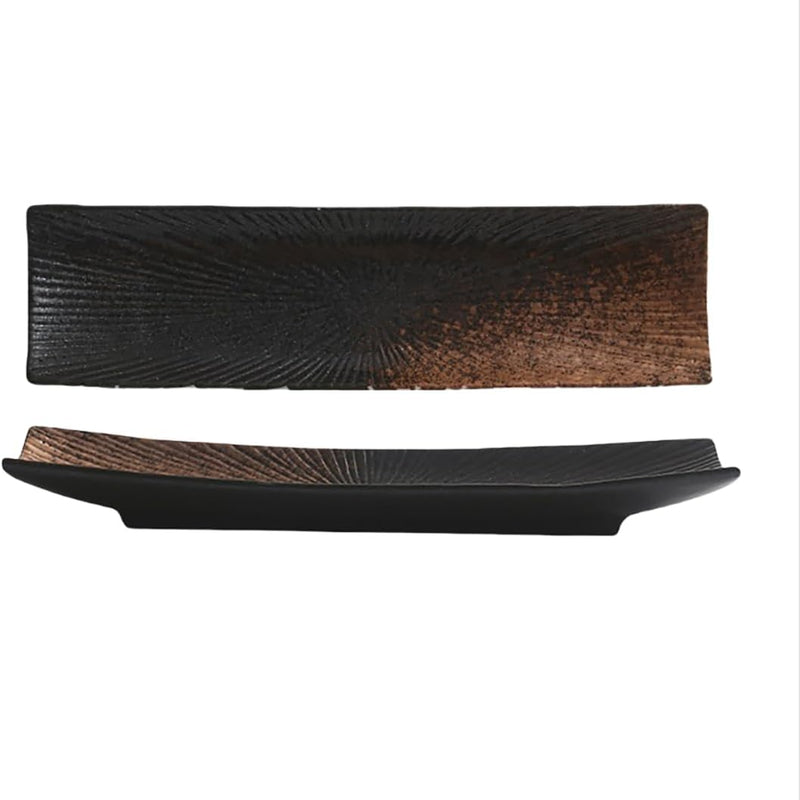 長角皿 2枚セット 29.7×8cm お皿セット すし 焼き物皿 魚 皿 刺身皿 焼き魚皿 寿司皿 長皿 長方形 プレート 食器 レストラン 居酒屋 和風 おしゃれ