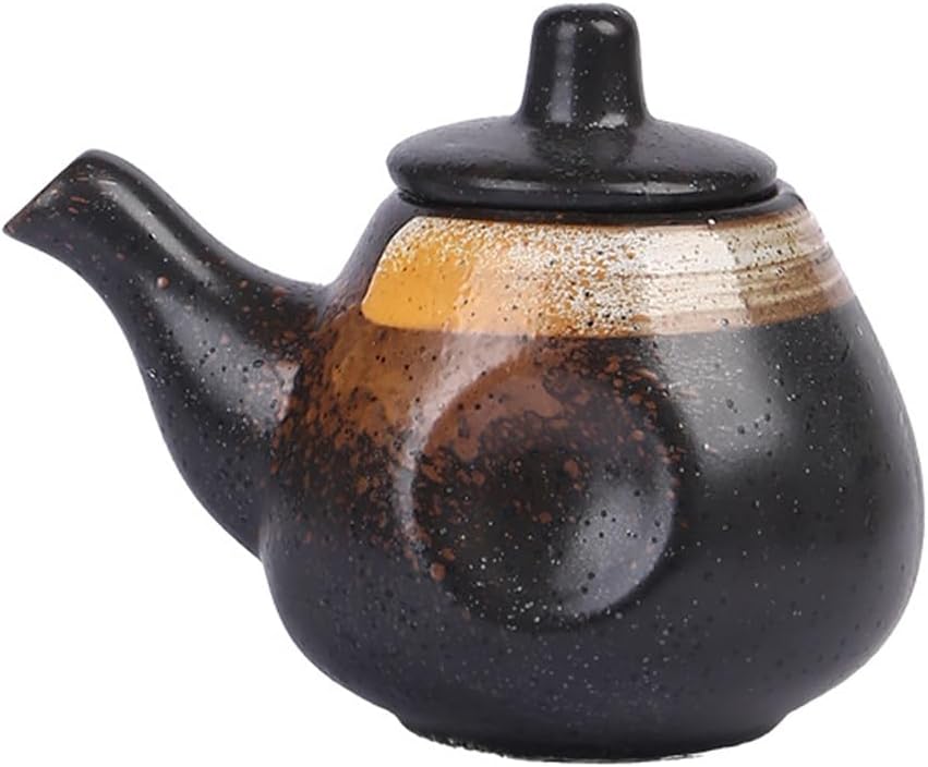 MIYUNO 醤油差し 陶器 醤油 陶器製 しょうゆ差し 和風 ソース 調味料入れ おしゃれ ドレッシング ボトル 調味料ポット 和食器 料理 酢 油入れ オイル容器 料理用 サラダ 高温耐性 漏れ防止 200ml 食卓用 刺身 ラーメン プレゼント カラー7