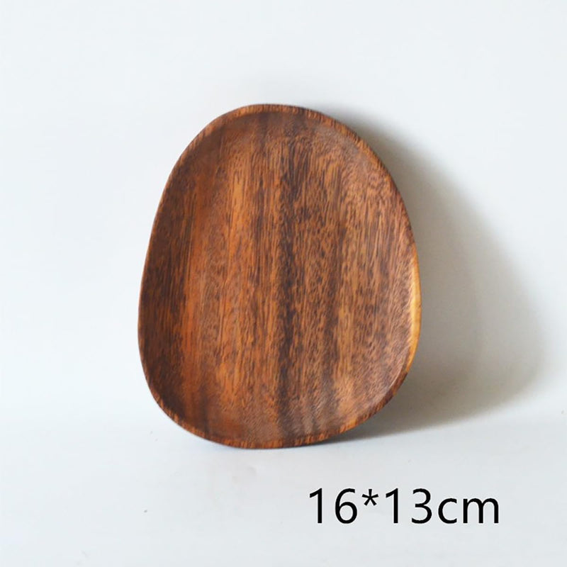 MIYUNO トレー 木製 茶席 お盆 おぼん 天然木 トレイ ガラス 小物入れ 茶道具 茶托 おしゃれ 盛器 ガラス皿 小物入れ 茶道具 お皿 小皿 豆皿 胡桃色 カフェトレー ティートレー 中国茶器 急須置き お洒落 おしゃれ BUGZE