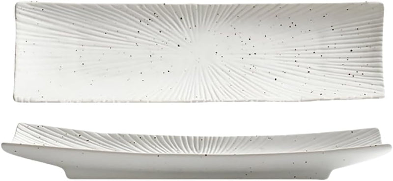 長角皿 2枚セット 29.7×8cm お皿セット すし 焼き物皿 魚 皿 刺身皿 焼き魚皿 寿司皿 長皿 長方形 プレート 食器 レストラン 居酒屋 和風 おしゃれ