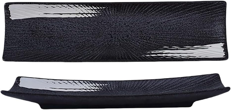 長角皿 2枚セット 29.7×8cm お皿セット すし 焼き物皿 魚 皿 刺身皿 焼き魚皿 寿司皿 長皿 長方形 プレート 食器 レストラン 居酒屋 和風 おしゃれ