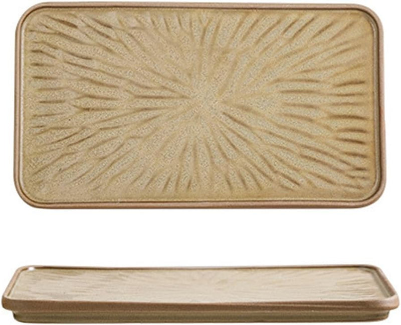 MIYUNNO 焼き物皿 和食器 刺身皿 陶器 長皿 磁器 皿 角皿 焼物皿 焼き魚皿 魚料理 レストラン 居酒屋 和風 おしゃれ 電子レンジ 食洗機対応 食器 お皿セット 1枚 カラー2 25.5x14x1.6cm