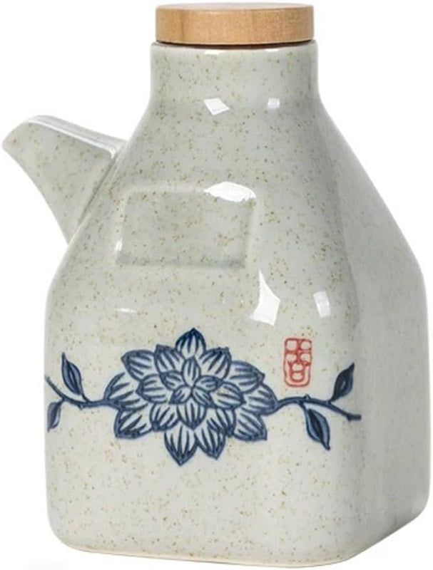 MIYUNO 醤油差し 陶器 しょうゆ差し 醤油 ソース 調味料入れ おしゃれ 陶器製 和風 ドレッシング ボトル 調味料ポット 和食器 料理 酢 油入れ オイル容器 料理用 サラダ 高温耐性 漏れ防止 食卓用 刺身 ラーメン プレゼント カラー1