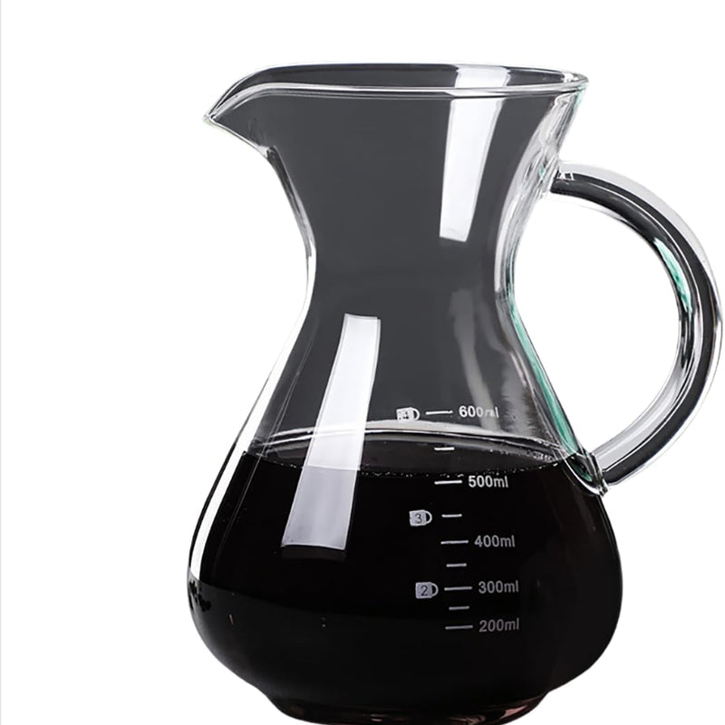 コーヒーサーバー 割れない ドリップコーヒーサーバー 大容量 コーヒードリッパー 耐熱ガラス 400ml 600ml 800ml 目盛付き ペーパーコーヒーフィルター不要 器具 コーヒーサーバーセット ハンドドリップ コーヒーカラフェ コーヒーサーバー 喫茶店 おしゃれ
