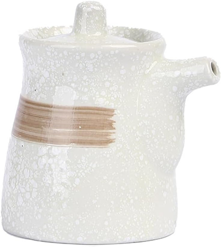 MIYUNO 陶器 醤油 醤油差し 陶器製 和風 ソース 調味料入れ しょうゆ差し おしゃれ ドレッシング ボトル 調味料ポット 和食器 料理 酢 油入れ オイル容器 料理用 サラダ 高温耐性 漏れ防止 200ml 食卓用 刺身 ラーメン プレゼント カラー4