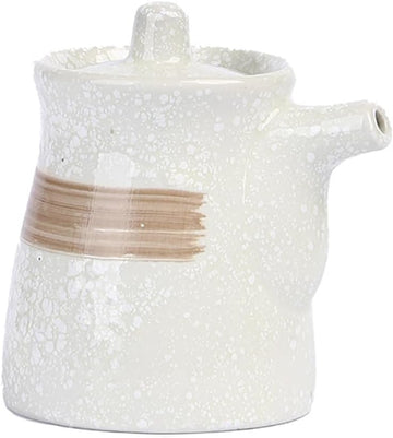 MIYUNO 陶器 醤油 醤油差し 陶器製 和風 ソース 調味料入れ しょうゆ差し おしゃれ ドレッシング ボトル 調味料ポット 和食器 料理 酢 油入れ オイル容器 料理用 サラダ 高温耐性 漏れ防止 200ml 食卓用 刺身 ラーメン プレゼント カラー4