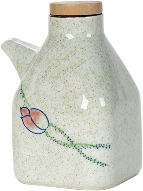 MIYUNO 醤油差し 陶器 しょうゆ差し 醤油 ソース 調味料入れ おしゃれ 陶器製 和風 ドレッシング ボトル 調味料ポット 和食器 料理 酢 油入れ オイル容器 料理用 サラダ 高温耐性 漏れ防止 食卓用 刺身 ラーメン プレゼント カラー1