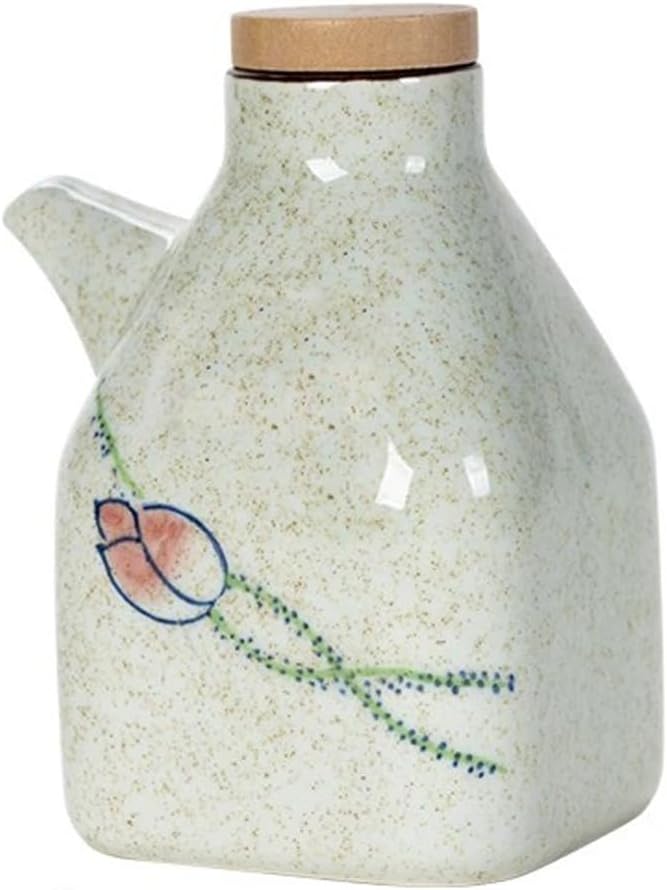MIYUNO 醤油差し 陶器 しょうゆ差し 醤油 ソース 調味料入れ おしゃれ 陶器製 和風 ドレッシング ボトル 調味料ポット 和食器 料理 酢 油入れ オイル容器 料理用 サラダ 高温耐性 漏れ防止 食卓用 刺身 ラーメン プレゼント カラー1