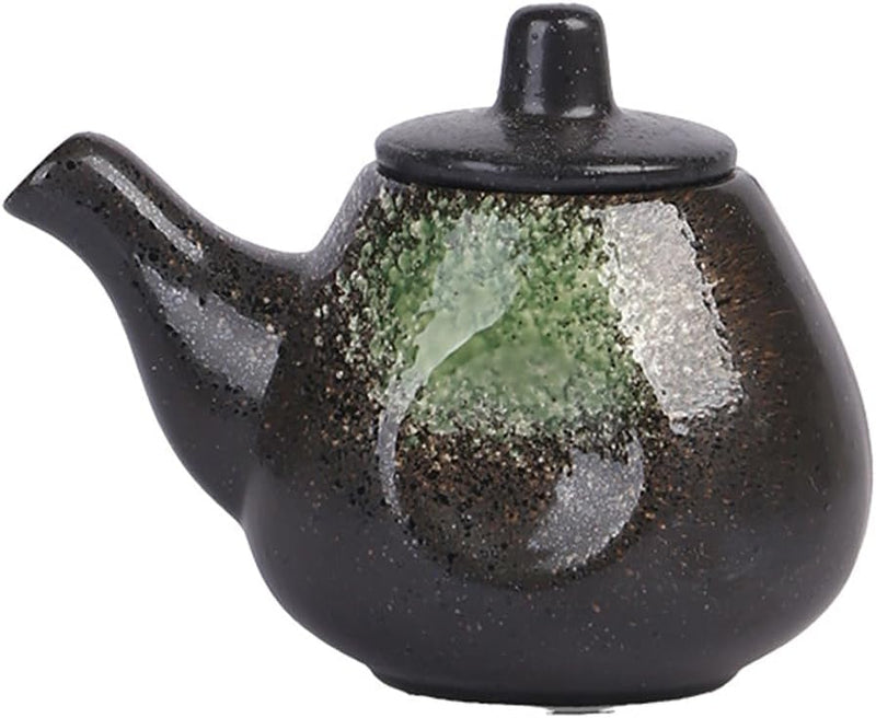 MIYUNO 醤油差し 陶器 醤油 陶器製 しょうゆ差し 和風 ソース 調味料入れ おしゃれ ドレッシング ボトル 調味料ポット 和食器 料理 酢 油入れ オイル容器 料理用 サラダ 高温耐性 漏れ防止 200ml 食卓用 刺身 ラーメン プレゼント カラー7