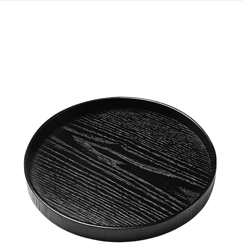 MIYUNOトレー 木製 茶席 お盆 丸型 トレイ ガラス 小物入れ 茶道具 茶托 おしゃれ 盛器 ガラス皿 小物入れ 茶道具 お皿 小皿 豆皿 カフェトレー ティートレー 茶器 急須置き 急須受台 お洒落 便利 家庭用 業務用