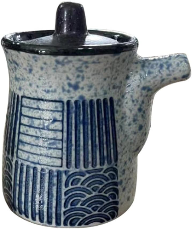 MIYUNO 陶器 醤油 醤油差し 陶器製 和風 ソース 調味料入れ しょうゆ差し おしゃれ ドレッシング ボトル 調味料ポット 和食器 料理 酢 油入れ オイル容器 料理用 サラダ 高温耐性 漏れ防止 200ml 食卓用 刺身 ラーメン プレゼント カラー4