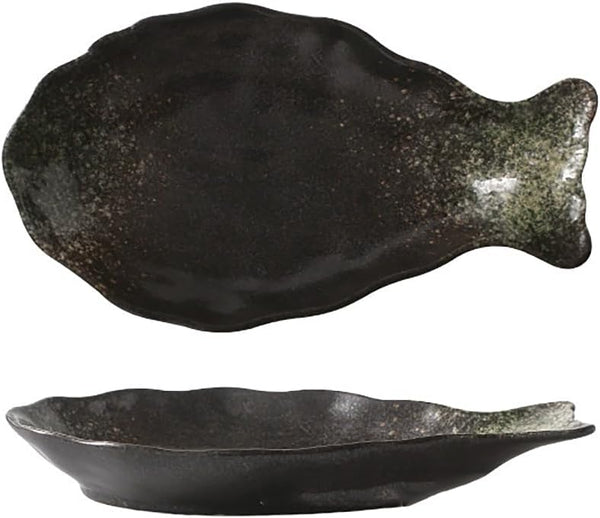 魚の皿 5枚セット 陶器 お皿セット すし 焼き物皿 魚 皿 刺身皿 焼き魚皿 寿司皿 長皿 魚料理 和食 揚げ物 お茶 ソース入 薬味壺 長方形 プレート 食器 レストラン 居酒屋 和風 磁器 おしゃれ yuxingp