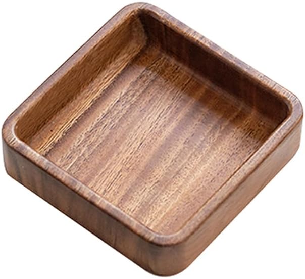 MIYUNO トレイ 果物皿 茶盤 ウォールナット 木製 方型 丸型 おしゃれ フルーツプレート サービングトレイ ナチュラル クルミ 盆 多用途 茶席 キッチン雑貨 ギフトにも クルミ トレイ 漆塗り 木目 FYC