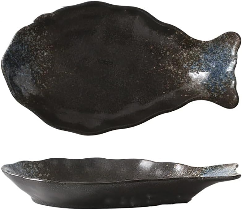 魚の皿 5枚セット 陶器 お皿セット すし 焼き物皿 魚 皿 刺身皿 焼き魚皿 寿司皿 長皿 魚料理 和食 揚げ物 お茶 ソース入 薬味壺 長方形 プレート 食器 レストラン 居酒屋 和風 磁器 おしゃれ yuxingp