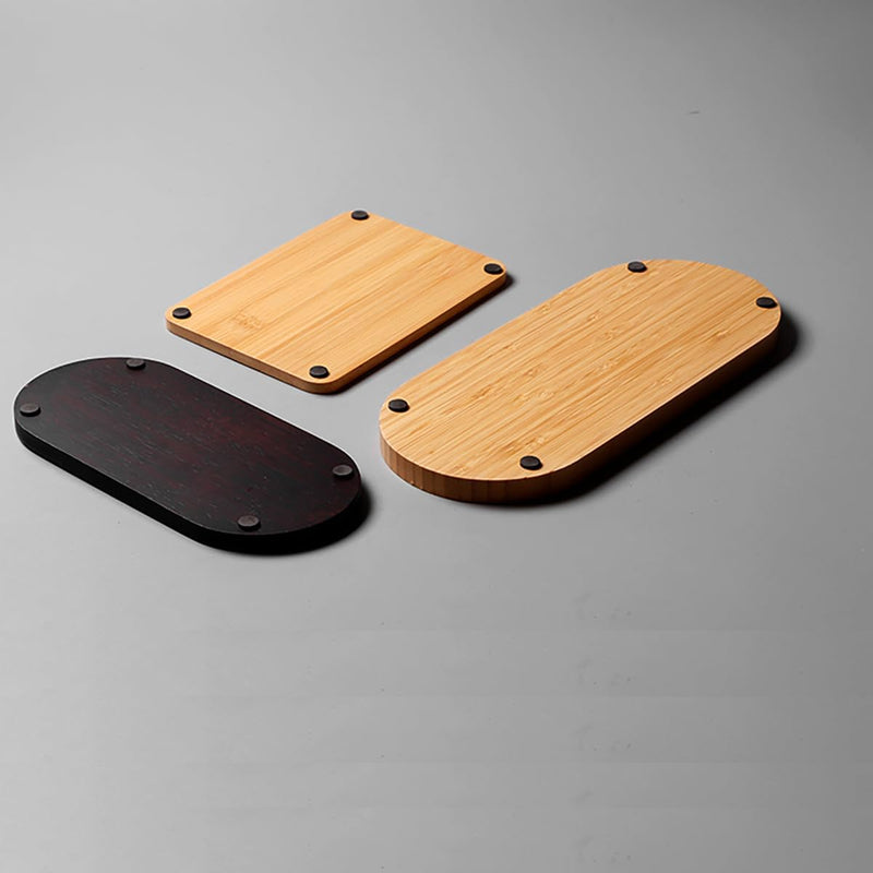 MIYUNO トレー 竹製 茶席 お盆 おぼん 方形 トレイ 小物入れ 茶道具 茶托 おしゃれ 盛器 小物入れ 茶道具 お皿 小皿 豆皿 胡桃色 カフェトレー ティートレー 中国茶器 急須置き お洒落 おしゃれ