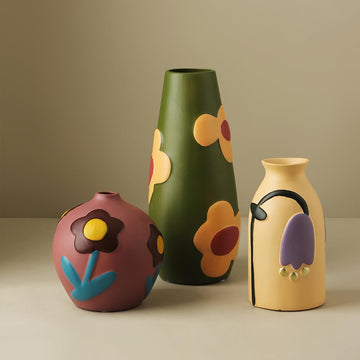 フラワーベース 花瓶 陶器 小さい flower vase 割れない 一輪挿し インテリア 花器 シンプル おしゃれ 生け花 造花 ドライフラワー 北欧 飾り インテリア飾り ins ギフト プレゼント 高さ14.5cm HP05