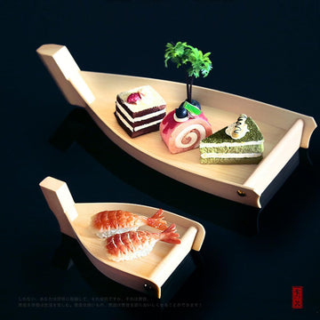 寿司ボート 舟盛り器 寿司船 寿司 寿司盛台 刺身盛台 和食 舟盛り 盛器 刺身やお寿司の盛り付けに 和風 sushi 刺身盛り合わせ 豪華 業務用 飲食店 日本料理 高級料亭 宴会用 家庭用 パイン材製 19cm