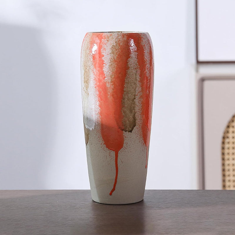 フラワーベース 花瓶 陶器 大きい flower vase 割れない 一輪挿し インテリア 花器 シンプル おしゃれ 生け花 造花 ドライフラワー 北欧 飾り インテリア飾り ins ギフト プレゼント 高さ24.5cm HP03