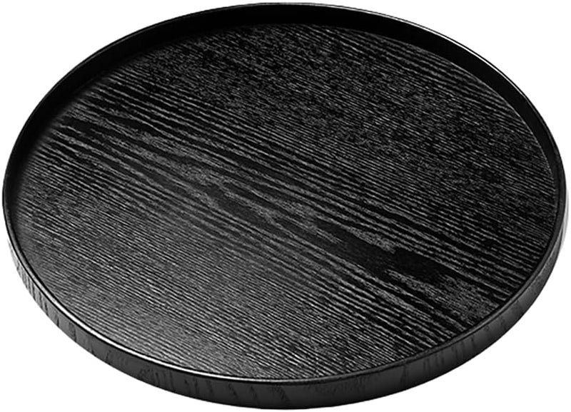 MIYUNOトレー 木製 茶席 お盆 丸型 トレイ ガラス 小物入れ 茶道具 茶托 おしゃれ 盛器 ガラス皿 小物入れ 茶道具 お皿 小皿 豆皿 カフェトレー ティートレー 茶器 急須置き 急須受台 お洒落 便利 家庭用 業務用