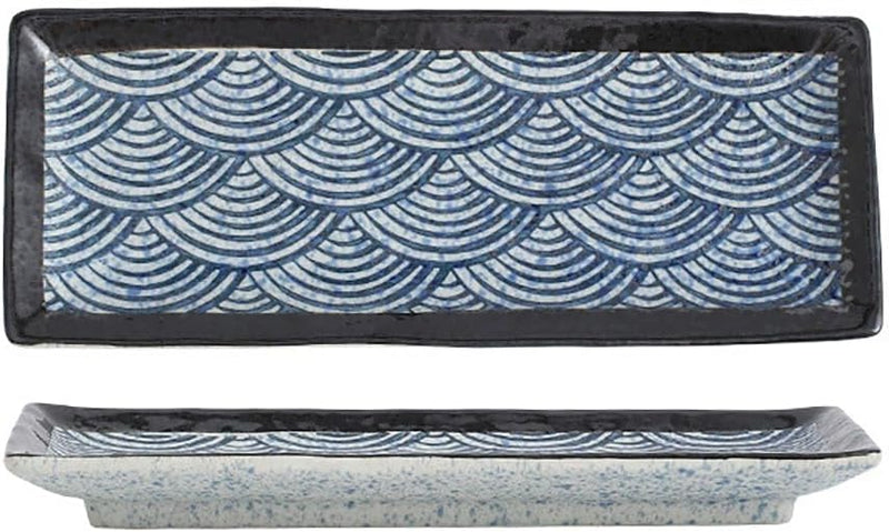 長角皿 陶器 お皿セット すし 焼き物皿 魚 皿 刺身皿 焼き魚皿 寿司皿 長皿 魚料理 和食 揚げ物 お茶 ソース入 薬味壺 長方形 プレート 食器 レストラン 居酒屋 和風 磁器 おしゃれ QIUWENP