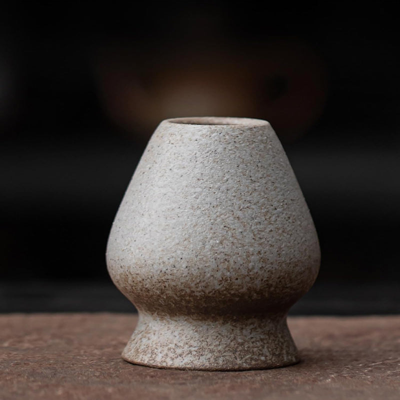 MIYUNO 抹茶セット 茶道具 初心者 自宅用 お点前セット 4点セット 陶器 抹茶茶碗 茶杓 茶筅 茶せん 百本立 茶筅立て くせ直し お手入れも簡単 母の日 父の日 誕生日 贈り物 おしゃれ ブラック 330ml