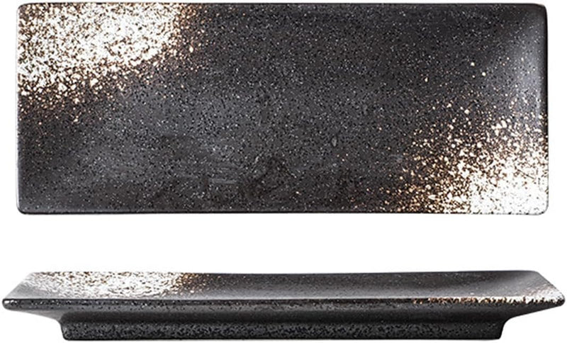 MIYUNNO 焼物皿 刺身皿 陶器 和食器 長皿 磁器 皿 角皿 焼き魚皿 焼き物皿 魚料理 レストラン 居酒屋 和風 おしゃれ 電子レンジ 食洗機対応 食器 お皿セット 5枚セット カラー1 26.5x10.5x2.4cm