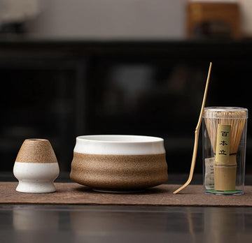 抹茶セット 初心者 お点前セット 茶道具 茶器 セット 4点セット 陶器 抹茶碗 茶杓 茶筅 茶せん 百本立 茶筅立て くせ直し お手入れも簡単 おうち時間グッズ 母の日 父の日 誕生日 贈り物 580ml グラデーショングリーン