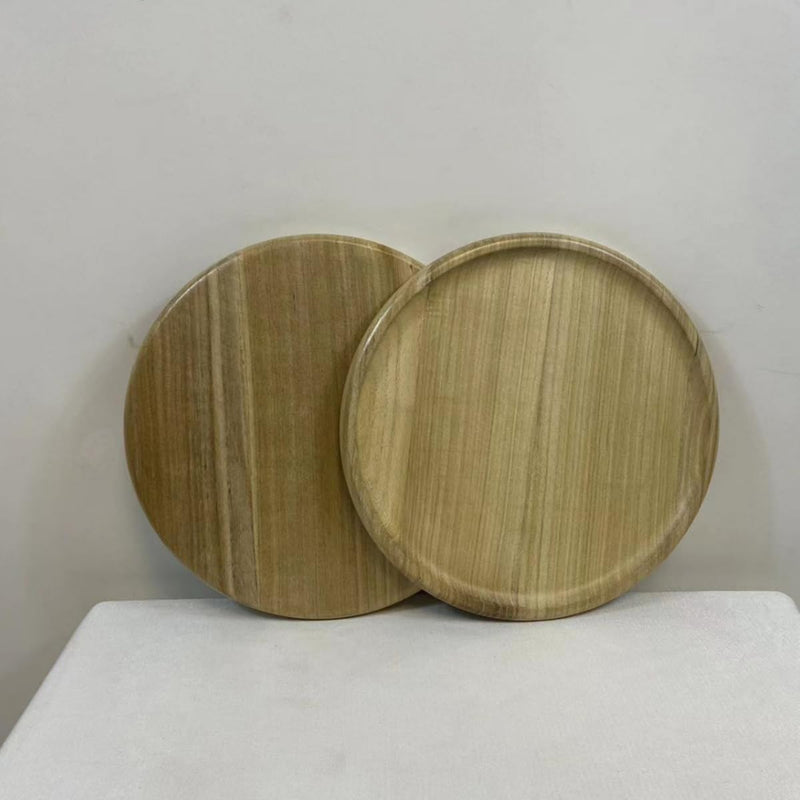 MIYUNO トレー 木製 茶席 お盆 おぼん 丸型 トレイ 小物入れ 茶道具 茶托 盛器 お皿 小皿 豆皿 カフェ ティー 急須置き 急須受台 便利 家庭用 業務用 プレゼント おしゃれ TONMYU