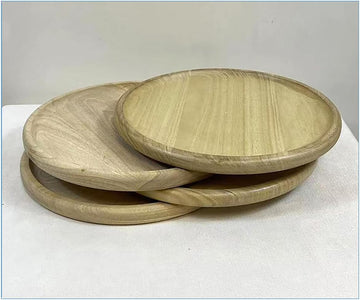MIYUNO トレー 木製 茶席 お盆 おぼん 丸型 トレイ 小物入れ 茶道具 茶托 盛器 お皿 小皿 豆皿 カフェ ティー 急須置き 急須受台 便利 家庭用 業務用 プレゼント おしゃれ TONMYU