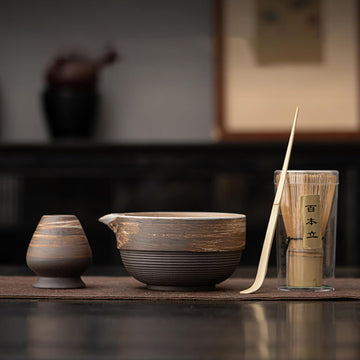 茶道具 セット お点前セット 抹茶セット 4点セット 茶杓 茶筅 茶せん 百本立 茶筅立て
