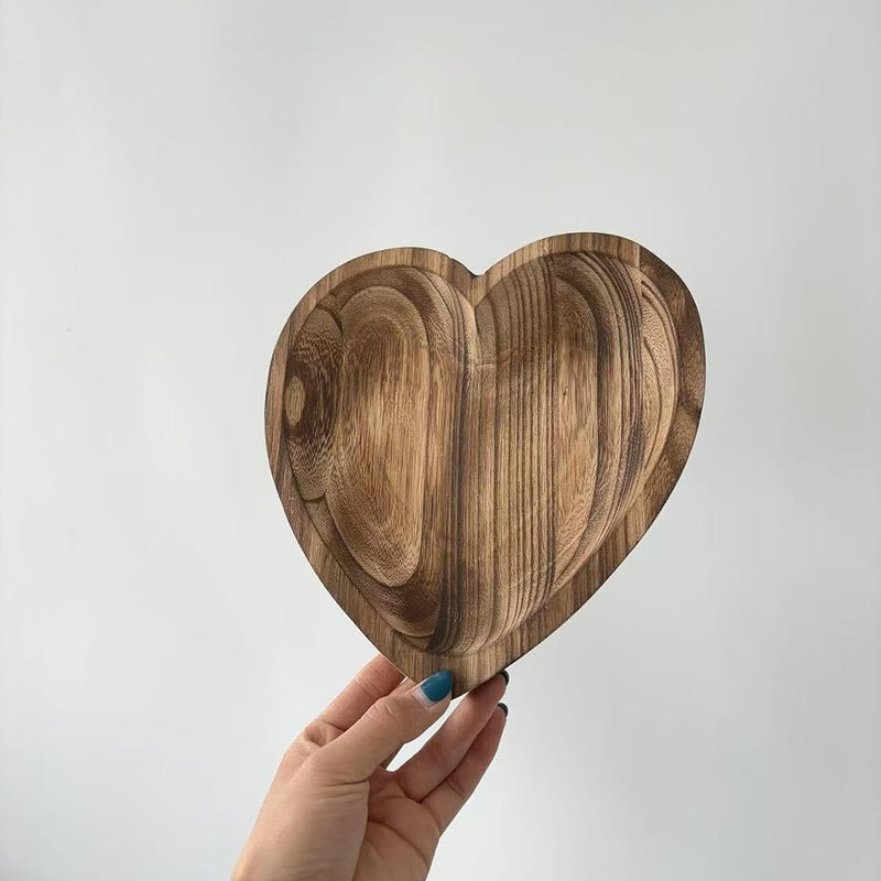 MIYUNO トレー 木製 茶席 お盆 おぼん 愛心の形 ハート 愛情 小物入れ 茶道具 茶托 盛器 お皿 小皿 豆皿 カフェ ティー 彼女 彼氏 結婚祝い プレゼント おしゃれ AIXN