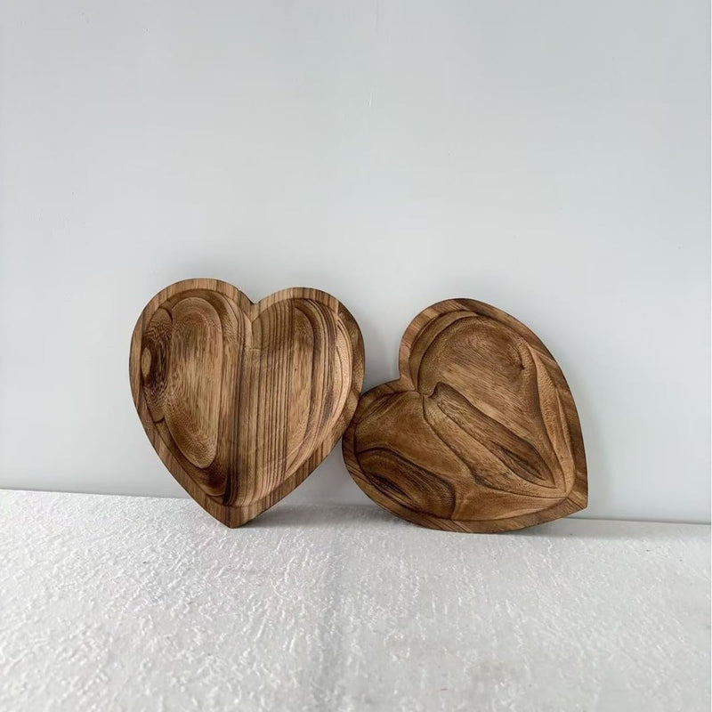 MIYUNO トレー 木製 茶席 お盆 おぼん 愛心の形 ハート 愛情 小物入れ 茶道具 茶托 盛器 お皿 小皿 豆皿 カフェ ティー 彼女 彼氏 結婚祝い プレゼント おしゃれ AIXN