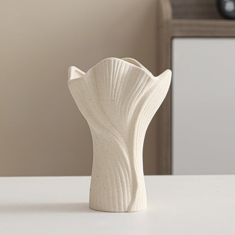 フラワーベース 花瓶 陶器 白 大きい flower vase 割れない 一輪挿し インテリア 花器 シンプル おしゃれ 生け花 造花 ドライフラワー 北欧 飾り インテリア飾り ins ギフト プレゼント ホワイト 高さ21.5cm HP02