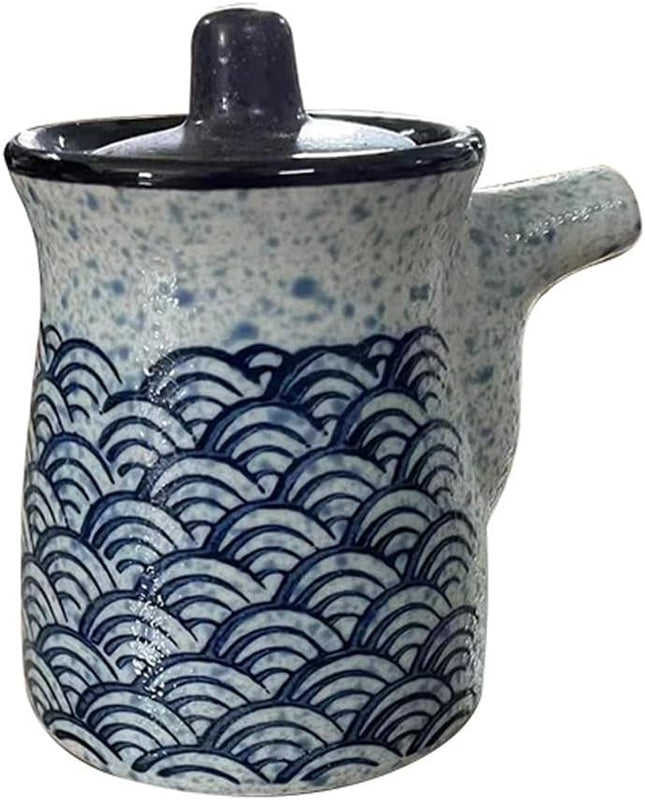 MIYUNO 陶器 醤油 醤油差し 陶器製 和風 ソース 調味料入れ しょうゆ差し おしゃれ ドレッシング ボトル 調味料ポット 和食器 料理 酢 油入れ オイル容器 料理用 サラダ 高温耐性 漏れ防止 200ml 食卓用 刺身 ラーメン プレゼント カラー4