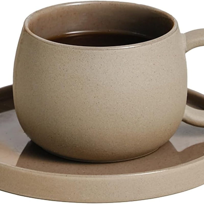 コーヒーカップ 陶器 ソーサー セット セラミック  250ml ピンク