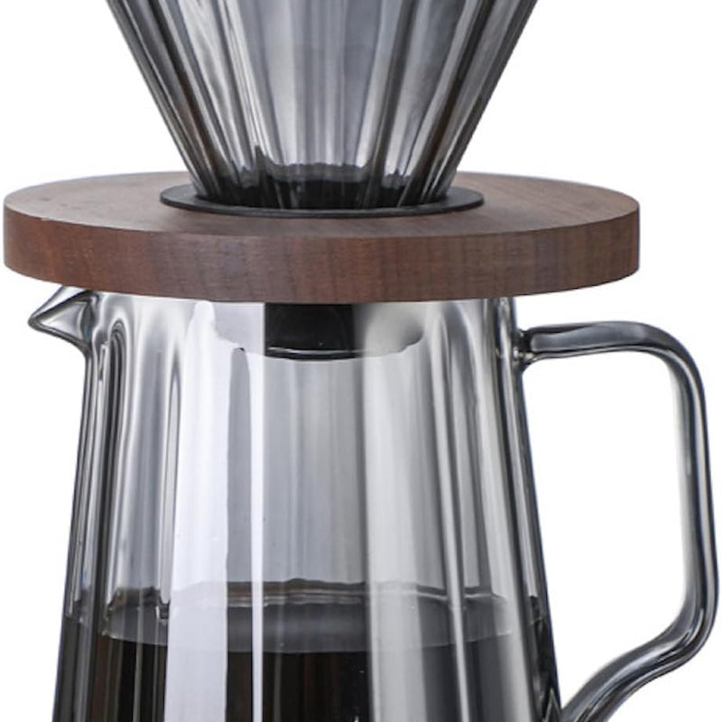 コーヒーサーバー 割れない 高ホウ素シリカガラス材料 耐熱ガラス 直火対応 耐寒性 ドリッパー 電子レンジ·食洗機対応 コーヒー用品 洗いやすい 多用途 家用 喫茶店 1~4杯用 550ml 透明