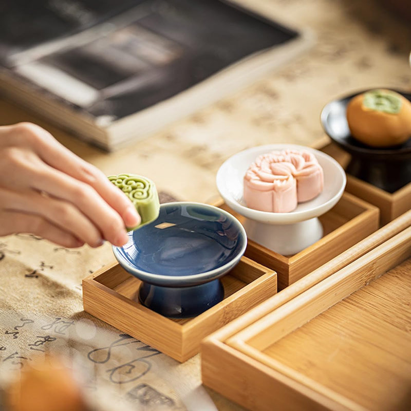 お盆 トレー 竹製 滑らないトレー 天然竹 多目的トレイ 小物入れ 北欧 トレイ カフェトレー コースター 茶托 ティートレー 前菜プレート ランチョン お膳 お茶 食事用 卓上用トレイ 定食用 多機能 便利 家庭用 業務用 9グリッド 42.5×30×3.5cm ブラック