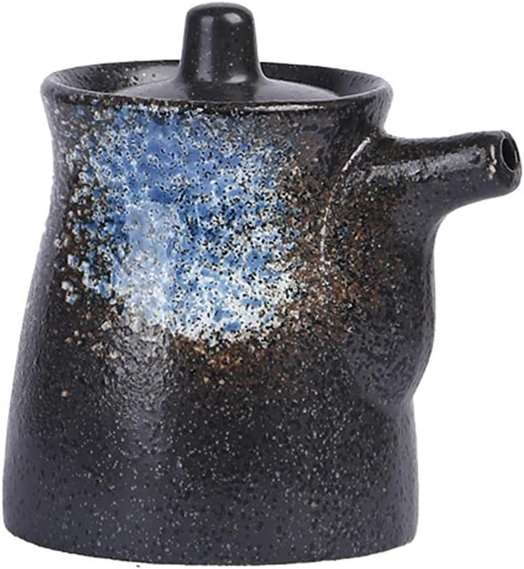 MIYUNO 陶器 醤油 醤油差し 陶器製 和風 ソース 調味料入れ しょうゆ差し おしゃれ ドレッシング ボトル 調味料ポット 和食器 料理 酢 油入れ オイル容器 料理用 サラダ 高温耐性 漏れ防止 200ml 食卓用 刺身 ラーメン プレゼント カラー4