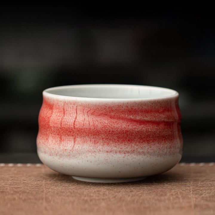 抹茶茶碗(グラデーションレッド)