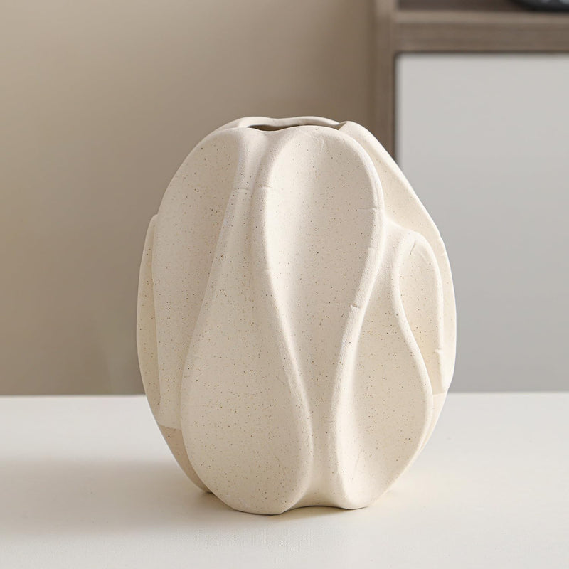 フラワーベース 花瓶 陶器 白 大きい flower vase 割れない 一輪挿し インテリア 花器 シンプル おしゃれ 生け花 造花 ドライフラワー 北欧 飾り インテリア飾り ins ギフト プレゼント ホワイト 高さ21.5cm HP02