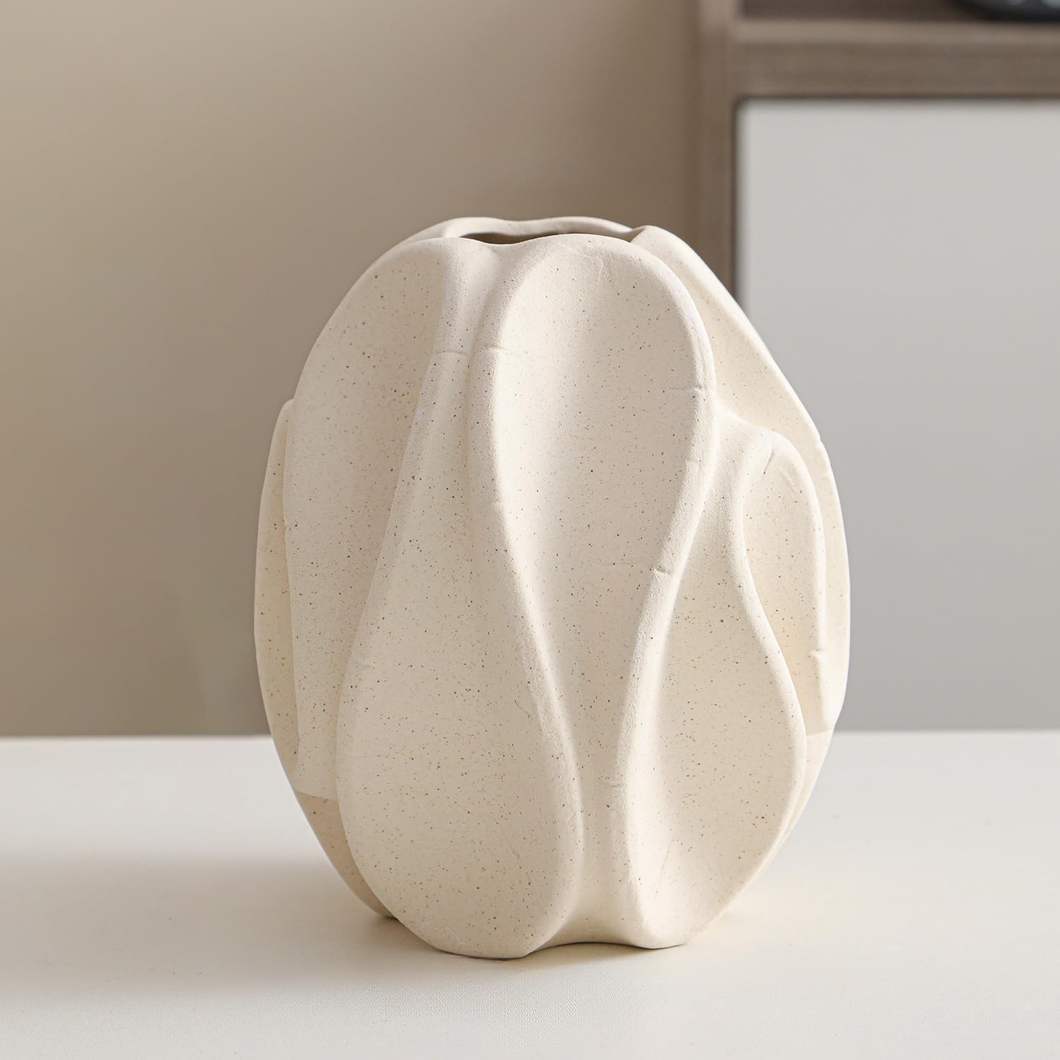 フラワーベース 花瓶 陶器 白 大きい flower vase 割れない 一輪挿し インテリア 花器 シンプル おしゃれ 生け花 造花 ドライフラワー 北欧 飾り インテリア飾り ins ギフト プレゼント ホワイト 高さ21.5cm HP02