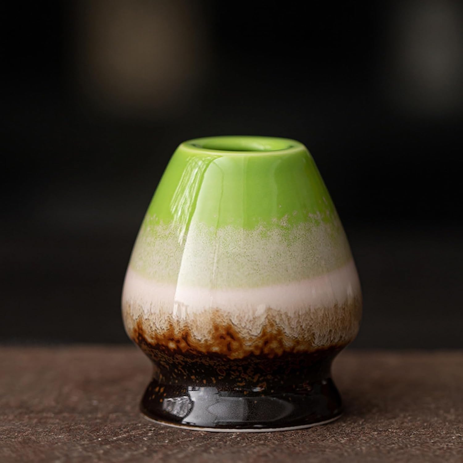 抹茶 セット 抹茶セット 自宅用 茶道具 初心者 4点セット お点前セット 抹茶 陶器 抹茶茶碗 茶杓 茶せん 百本立 茶筅立て くせ直し 茶道セット matcha set for beginners お手入れも簡単 母の日 父の日 誕生日 贈り物 おしゃれ 窯変グリーン 450ml CJ111